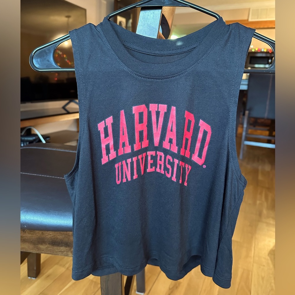 Harvard University Black Crop Tank. NWOT.